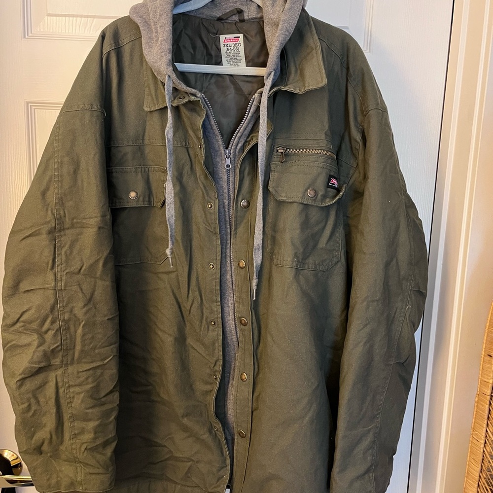 Men's Green Jacket with Hood